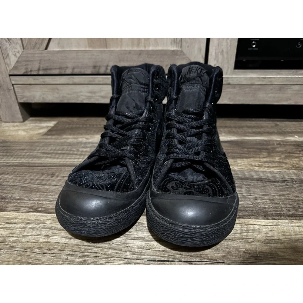 Nike‎ All Court Hi-Top 316482-001 Women's Size 9 Black Rare Shoes Sneakers Suede